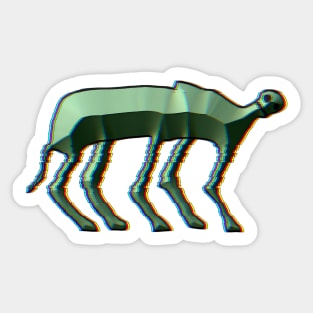 green glitch monster Sticker